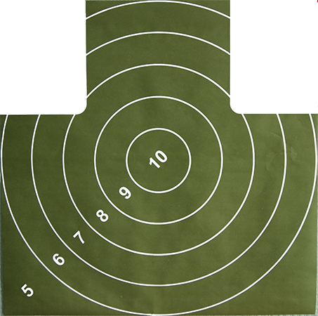 Мишень Remington №4  для пристрелки пистолета грудная 1/500 - фото 1