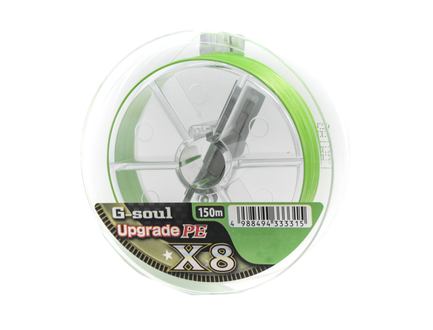 Шнур YGK G-Soul Upgrade X8 150м PE 0,6 14lb Lime Green - фото 1