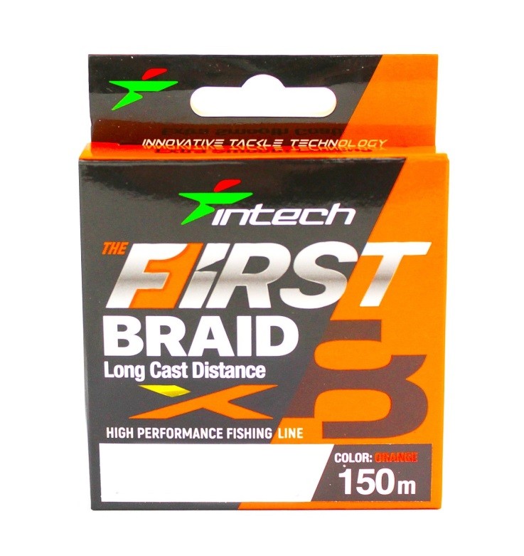 Шнур Intech First Braid X8 150м 0,6/0,128мм orange - фото 1