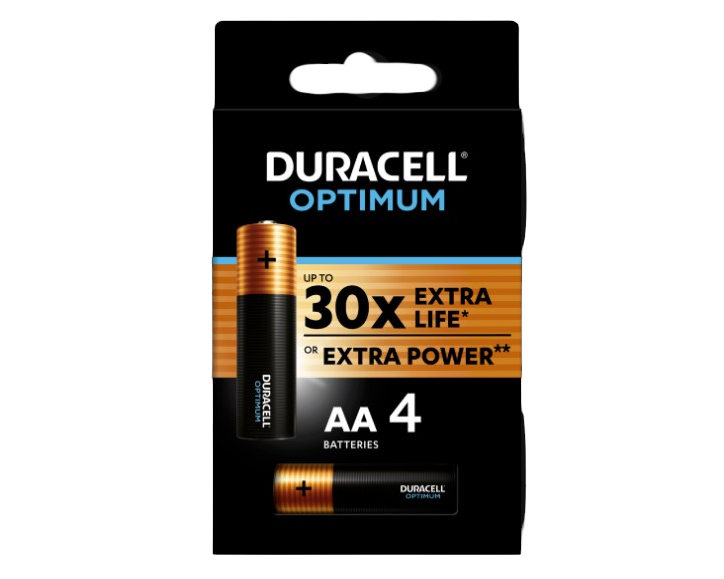 Батарейка Duracell Optimum AA уп.4шт - фото 1