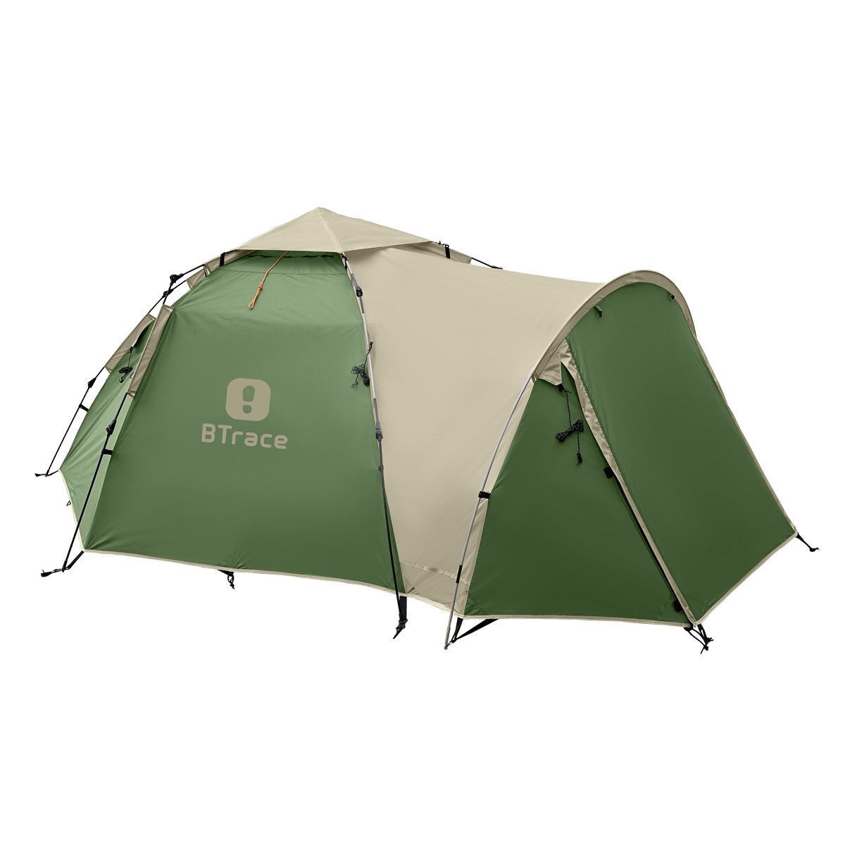 Палатка BTrace Omega 4+ быстросборная зеленый/бежевый - фото 1
