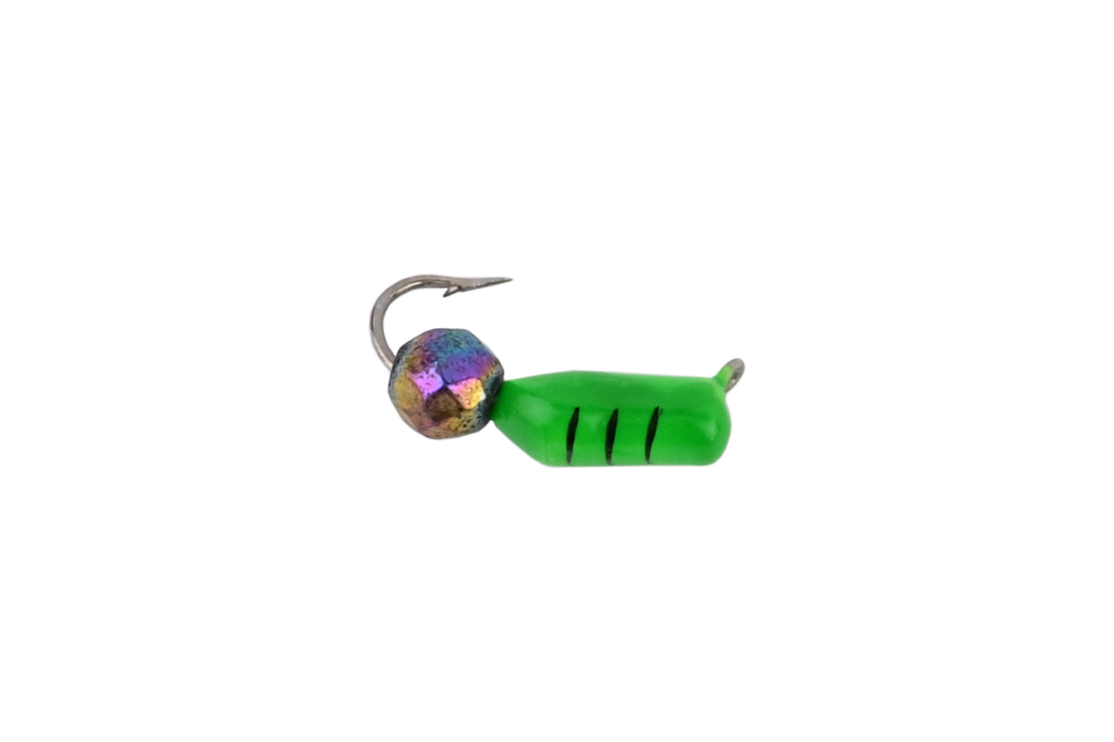 Мормышка Wormix Столбик хамелеон шарик зеленый №3 1,0гр 1/15 - фото 1