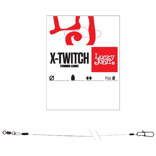 Поводок Lucky John Leader X-Twitch 10кг 0,30 - фото 1