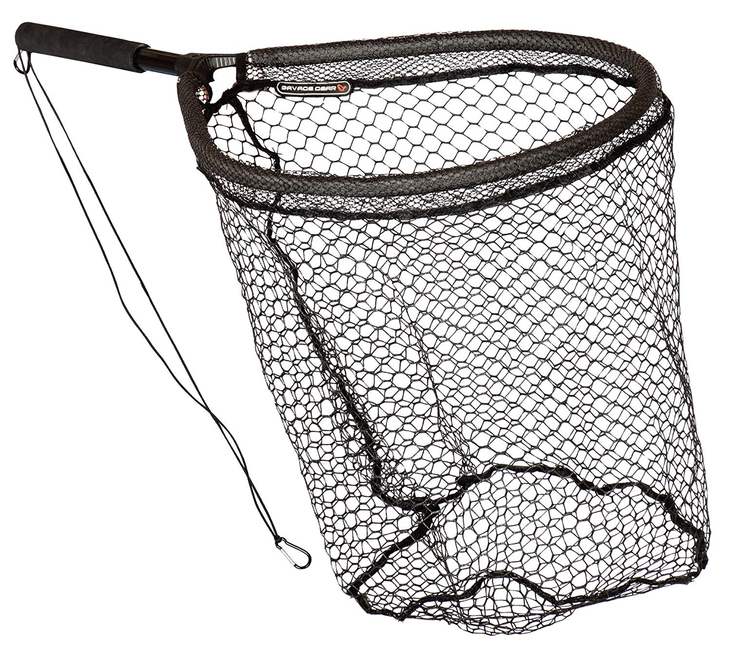 Подсачек Savage Gear pro finezze rubber mesh net L 46x56см плавающий - фото 1
