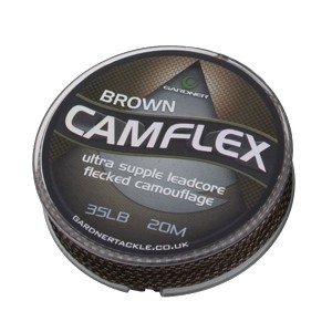 Лидкор Gardner Camflex leadcore camo brown fleck 20м 45lb - фото 1