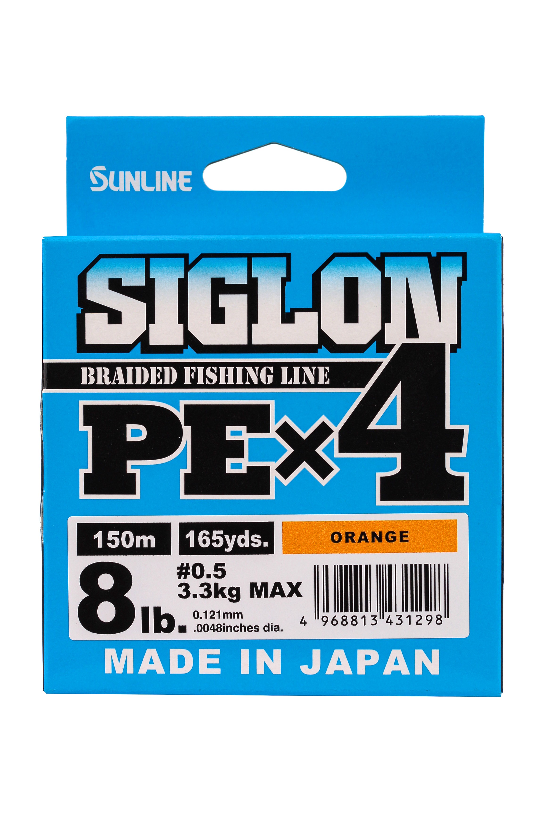 Шнур Sunline Siglon PEх4 orange 150м 0,5 8lb - фото 1