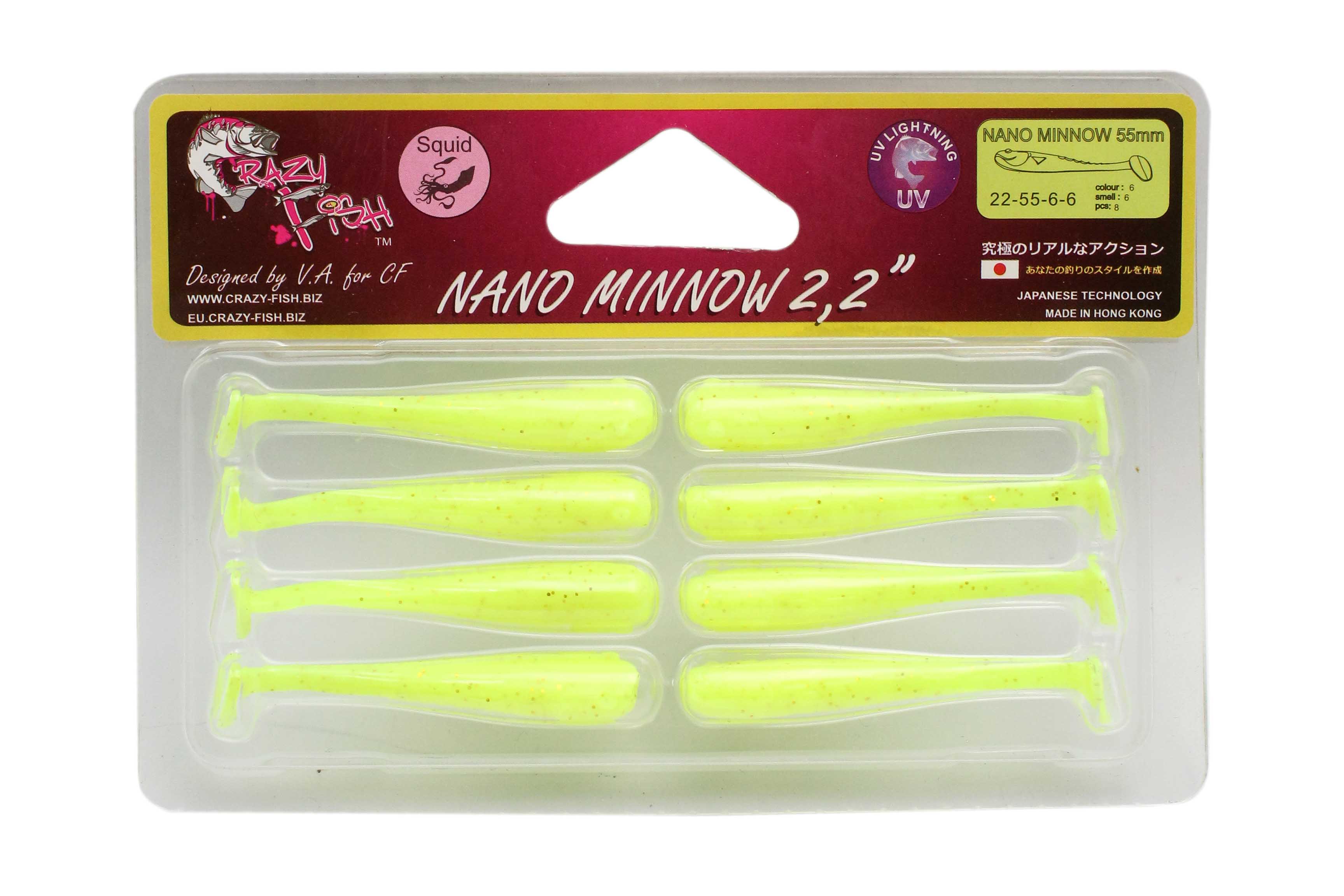 Приманка Crazy Fish Nano Minnow 2,2&quot; 22-55-6-6 - фото 1