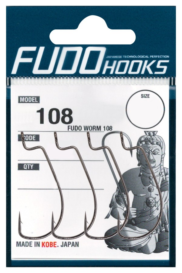 Крючки Fudo 108R 108R-BN 4911 BN офсетные № 4/0 4шт. - фото 1
