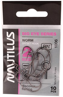 Крючок Nautilus Offset Big Eye Series Worm 1006 №2