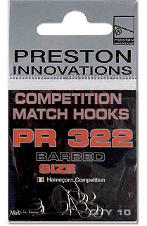 Крючок Preston competition hooks 322 №14 - фото 2