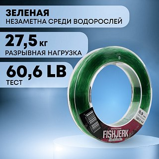 Леска Riverzone FishJerk 120м 0,9мм 60,6lb green - фото 3