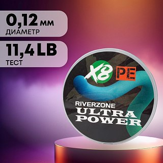 Шнур Riverzone Ultra Power X8 PE 0,6 150м 5,2кг blue - фото 3